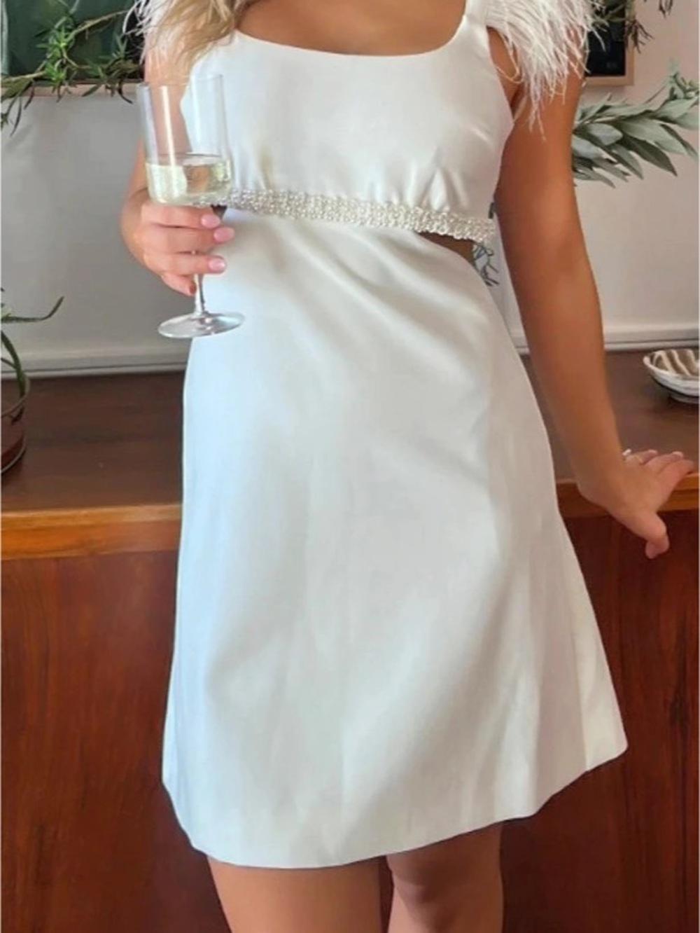 LIKELY Mini Taliah Dress White Mini Dress